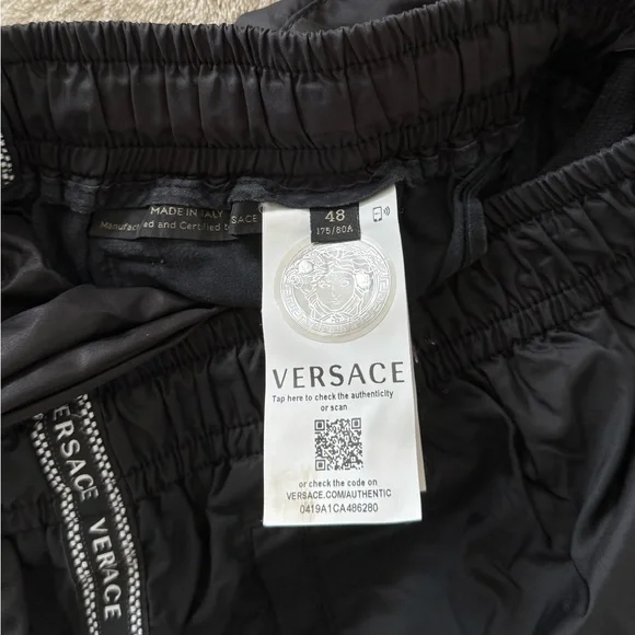 Versace Logo Track Pants Nylon Joggers
